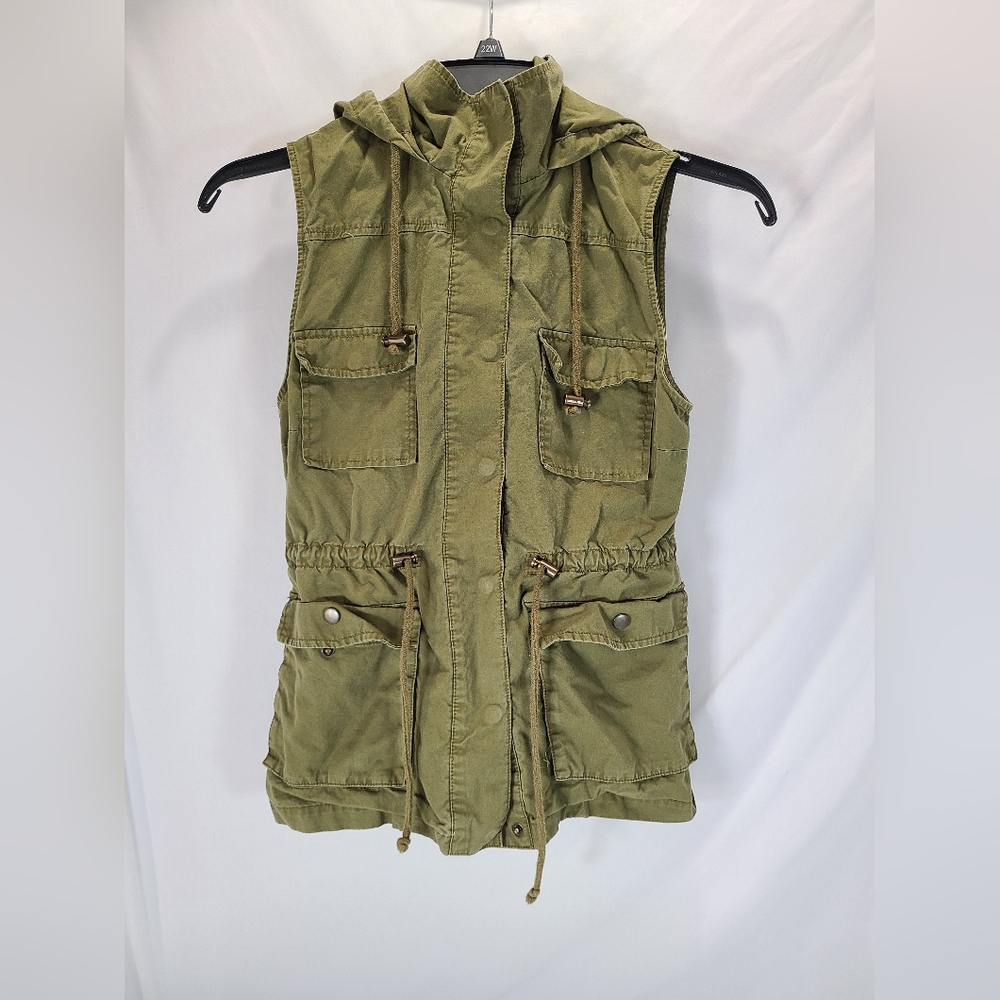 Womens 2Sable Size S Sleeveless Military Style Coat